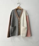 TASMANIA RAM CRAZYPATTERN KNIT CARDIGAN 