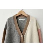 TASMANIA RAM CRAZYPATTERN KNIT CARDIGAN 