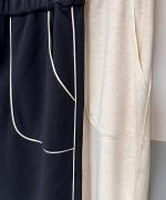 VINTAGE URAKE PIPING EASY PANTS