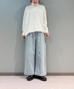 SQUARE WIDE KNIT TURTLE PULL OVER