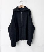 SQUARE WIDE KNIT ZIP PULL OVER