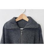 SQUARE WIDE KNIT ZIP PULL OVER