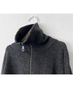 SQUARE WIDE KNIT ZIP PULL OVER