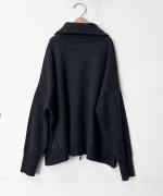 SQUARE WIDE KNIT ZIP PULL OVER