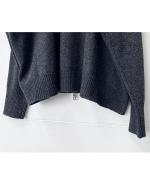 SQUARE WIDE KNIT ZIP PULL OVER