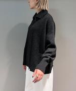 SQUARE WIDE KNIT ZIP PULL OVER