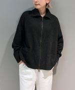 SQUARE WIDE KNIT ZIP PULL OVER