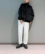 SQUARE WIDE KNIT ZIP PULL OVER