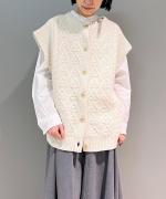 ANONYMOUS ARAN KNIT 2WAY WIDE VEST