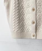 ANONYMOUS ARAN KNIT 2WAY WIDE VEST