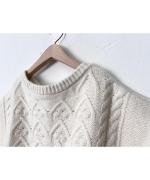 ANONYMOUS ARAN KNIT 2WAY WIDE VEST