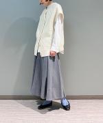 ANONYMOUS ARAN KNIT 2WAY WIDE VEST