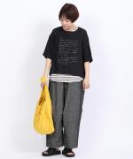 リユールリネンプリント 5分袖