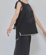 リユールリネンプリント ロングタンク