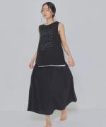 リユールリネンプリント ロングタンク