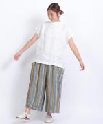 リユールリネン ボトルネックプルオーバー