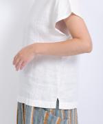 リユールリネン ボトルネックプルオーバー