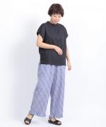 リユールリネン ボトルネックプルオーバー