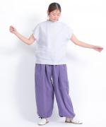 リユールリネン ボトルネックプルオーバー