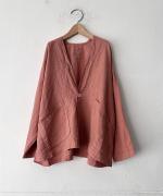 リユールリネン Vネックカーディガン