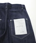 セルヴィッジデニム　ワイドタックパンツ