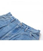 セルヴィッジデニム　ワイドタックパンツ