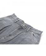 セルヴィッジデニム　ワイドタックパンツ