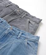 セルヴィッジデニム　ワイドタックパンツ