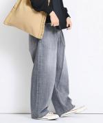 セルヴィッジデニム　ワイドタックパンツ