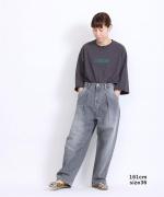 セルヴィッジデニム　ワイドタックパンツ