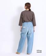 セルヴィッジデニム　ワイドタックパンツ