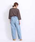セルヴィッジデニム　ワイドタックパンツ