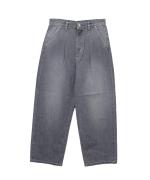 セルヴィッジデニム　ワイドタックパンツ