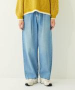 セルヴィッジデニム　ワイドタックパンツ