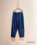 甘織デニム テーパードパンツ