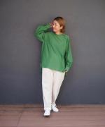 甘織デニム テーパードパンツ