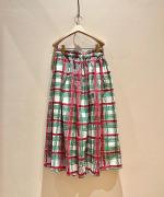 ローンチェックプリント　スカート