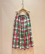 ローンチェックプリント　スカート