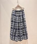 ローンチェックプリント　スカート