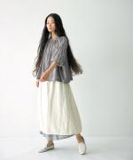 コットンローン　ピグメント加工　ブラウス