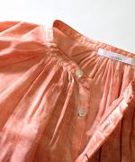 コットンローン　ピグメント加工　ブラウス