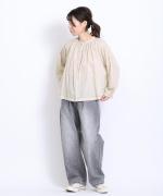 コットンローン　ピグメント加工　ブラウス