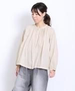 コットンローン　ピグメント加工　ブラウス