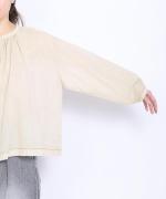 コットンローン　ピグメント加工　ブラウス