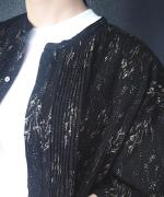 KYU-KONプリント　ピンタックブラウス