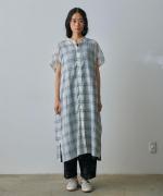 コットンシースルーチェック　ワンピース