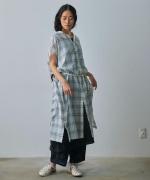 コットンシースルーチェック　ワンピース