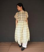 コットンシースルーチェック　ワンピース