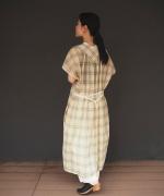 コットンシースルーチェック　ワンピース