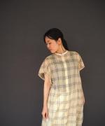 コットンシースルーチェック　ワンピース